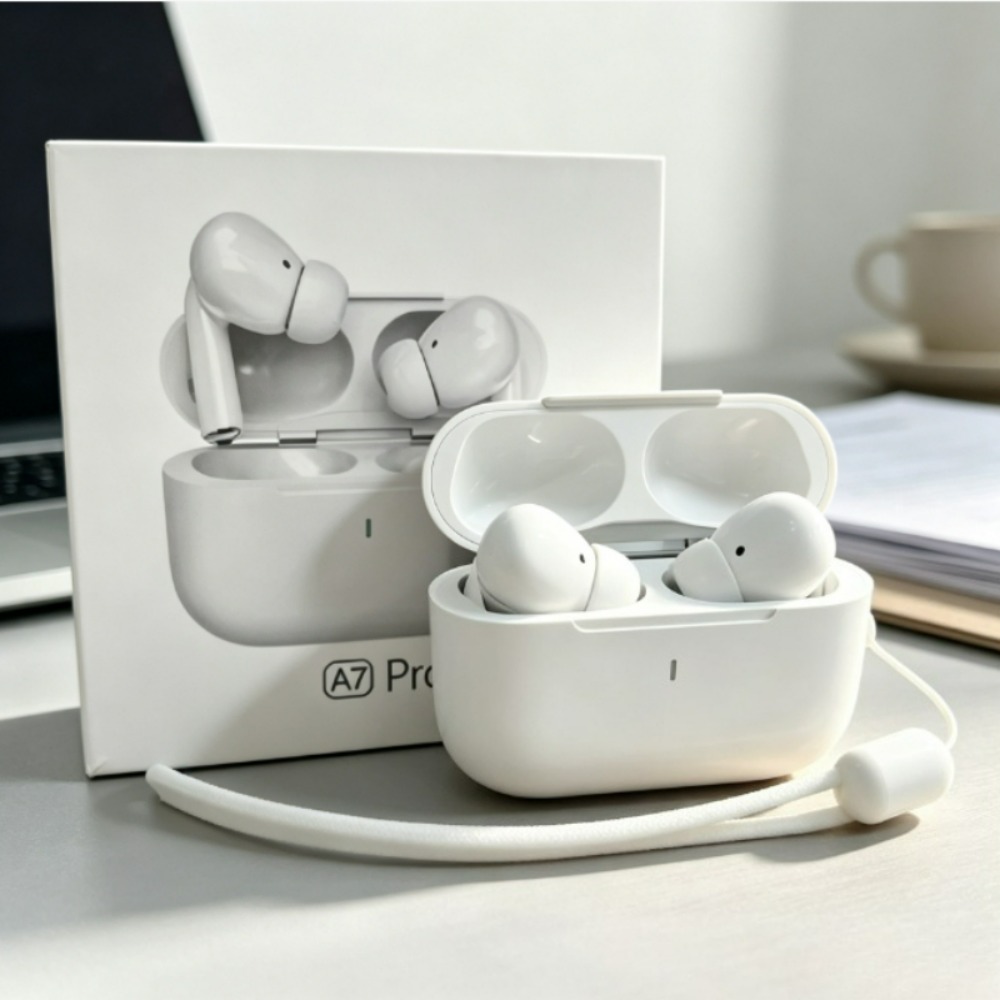 Earbuds Charging Case - 2028年型 新しいA7 Pro Bluetoothヘッドセット、ワイヤレスイヤホン、スポーツ用防水イヤホン、HiFi音楽対応ヘッドホン、ノイズキャンセリング機能、タッチコントロール