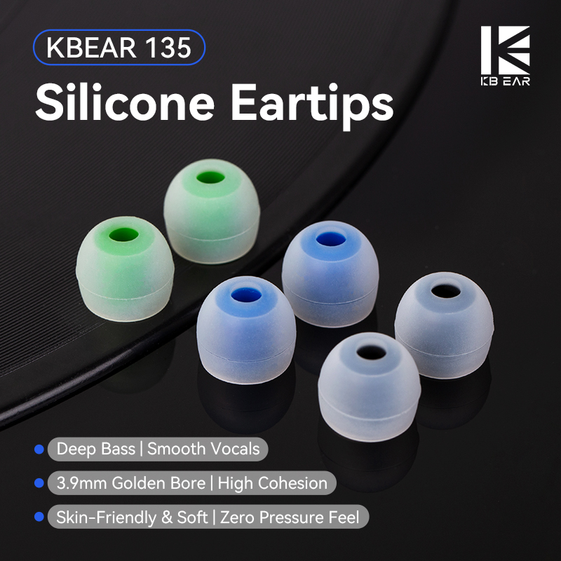 KBEAR 135 シリコンイヤーチップ 3.9mm 幅広ボ - In Ear Monitor Iem のレビューと価格