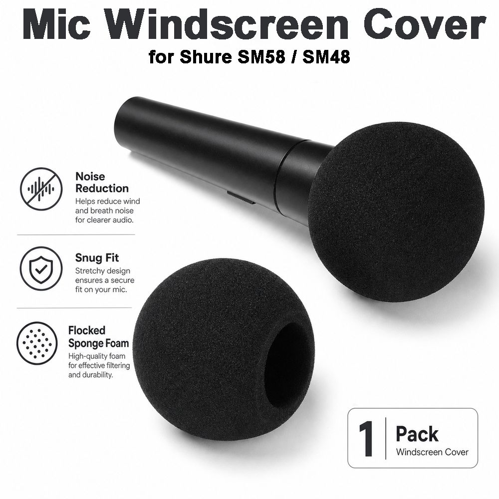 交換用マイクウィンドスクリーンカバー 植毛スポンジフォーム  - Shure Mic Mv7 のレビューと価格