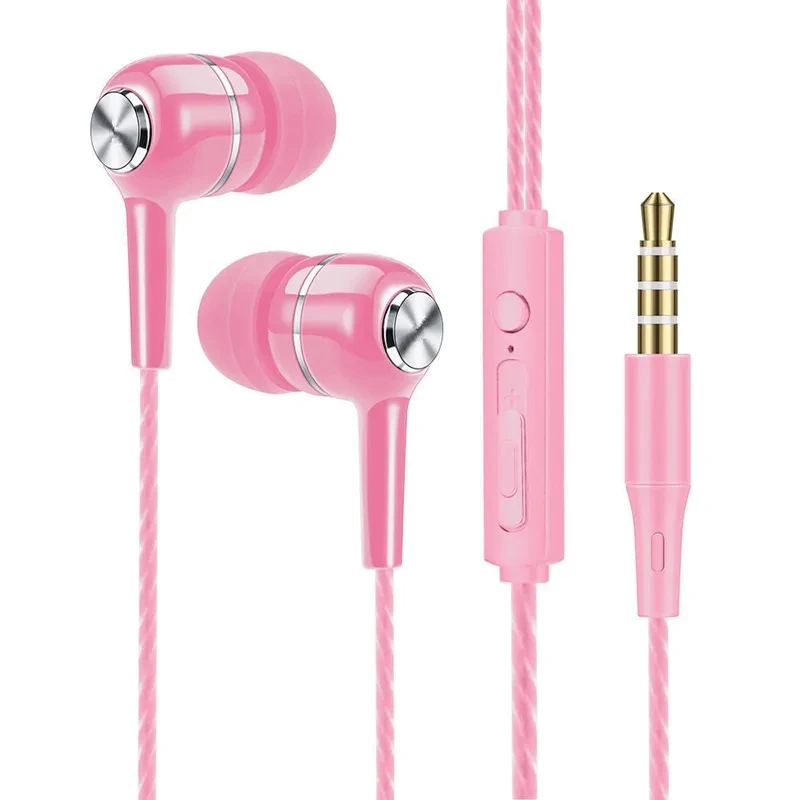 有線ヘッドフォン 3.5mm インイヤー スポーツ イヤホン - Wired Earphone Mic のレビューと価格