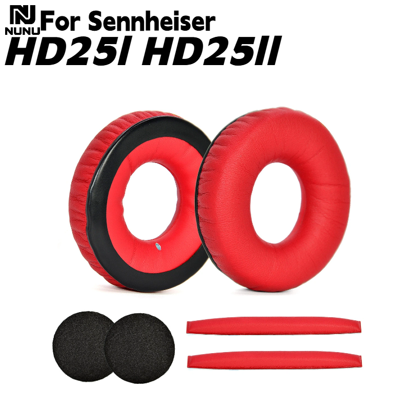 交換用赤色プロテインレザーイヤーパッドクッション/ヘッドビー - Sennheiser Headphone Hd 25 のレビューと価格