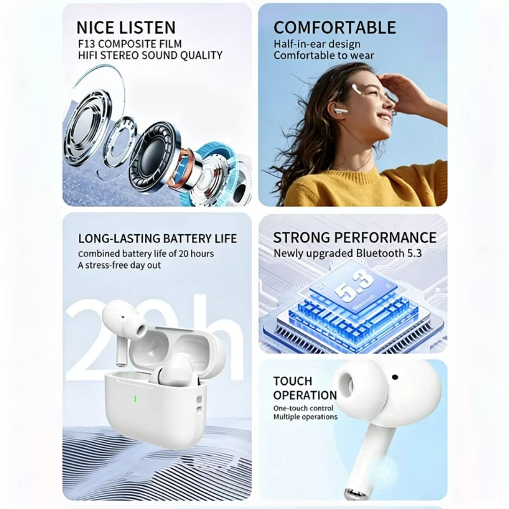 2028年型 新しいA7 Pro Bluetoothヘッドセ - Earbuds Charging Case のレビューと価格