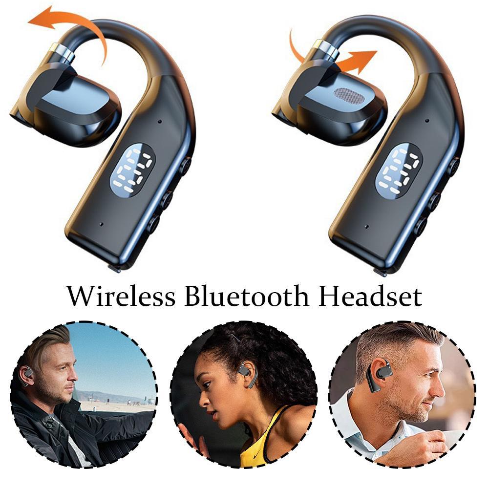 イヤーフックワイヤレス Bluetooth ヘッドフォン骨伝 - Noise Cancelling Headphone のレビューと価格
