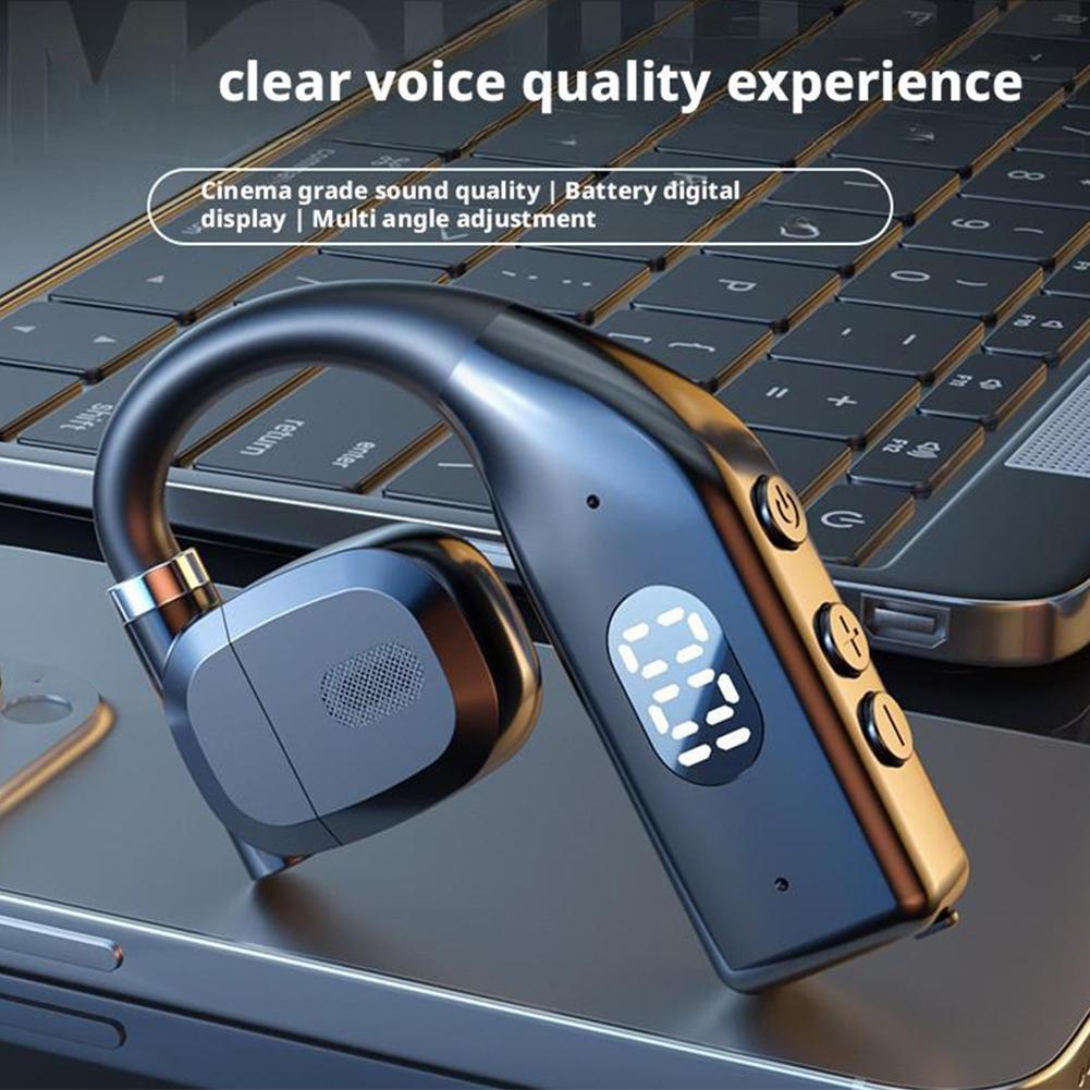 イヤーフックワイヤレス Bluetooth ヘッドフォン骨伝 - Noise Cancelling Headphone のレビューと価格