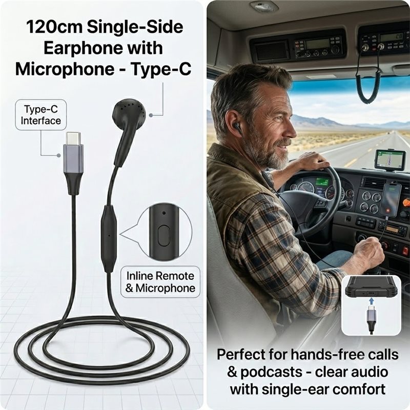 DT75BG タイプC シングルイヤホン マイク付き、有線モ - Wired Earphone Mic のレビューと価格